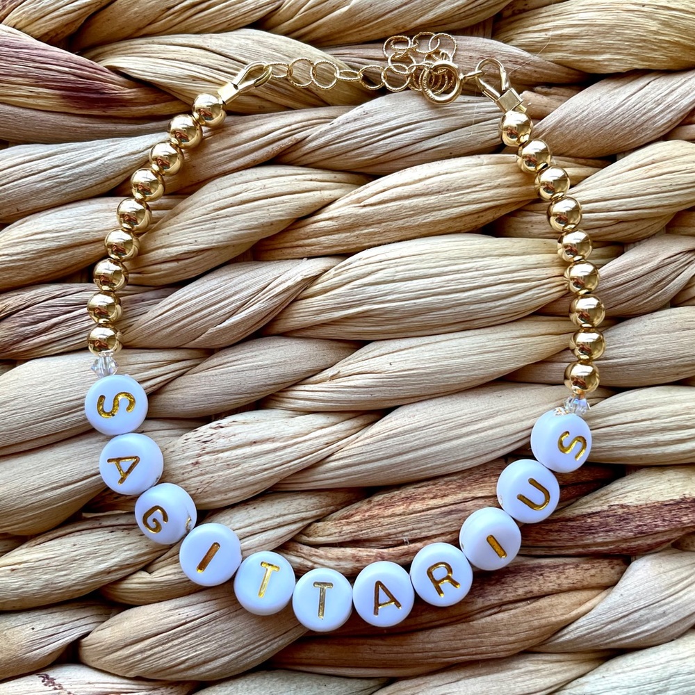 🌻HANDMADE 14k Gold Filled Sagittarius Bracelet